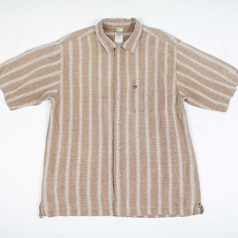 The North Face Linen Cotton A5 Series Shirt Men's Medium Lightweight Button Up